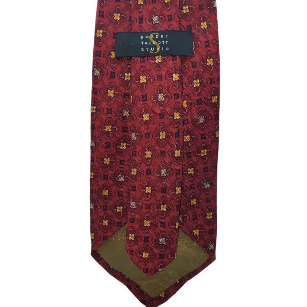 Robert Talbott Studio Geometric Pattern Red 100% … - image 2